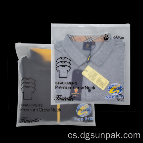 zakázkové plastové recyklované tašky na zip s logem